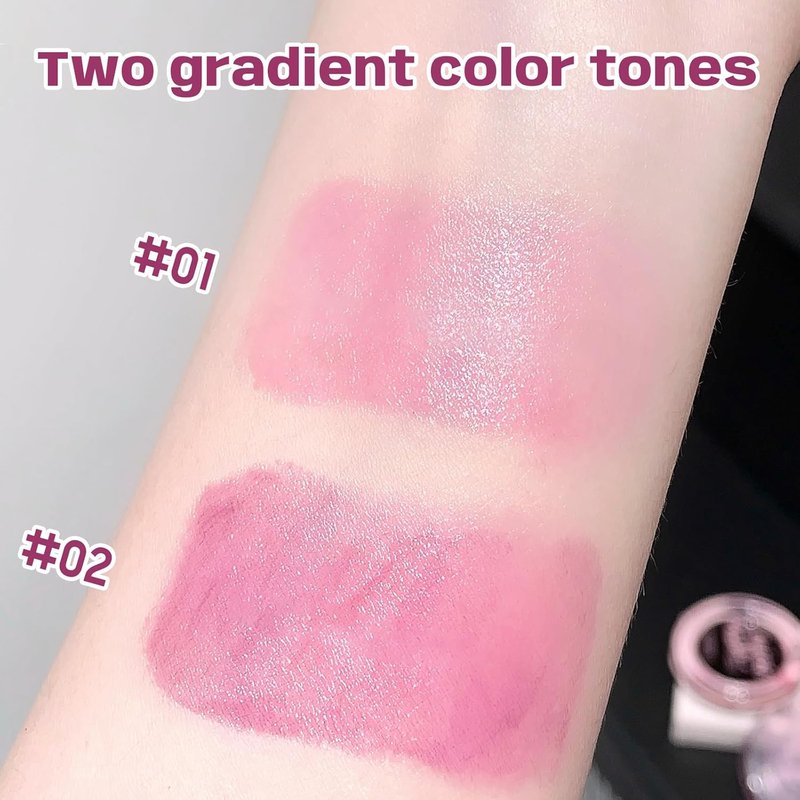 Gradient Blush for Cheeks - 2 Pcs Cream Blush Set | Luxuriously Creamy, Blendable Color & Long-Lasting Finish