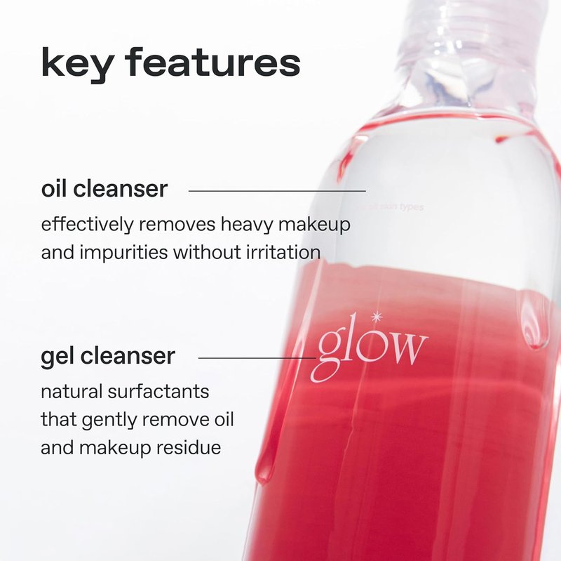 Glow Guava Facial Cleanser - Oil-Gel Hybrid All-in-One Cleanser with Guava Extract & Botanical Oils | 6.4 fl oz