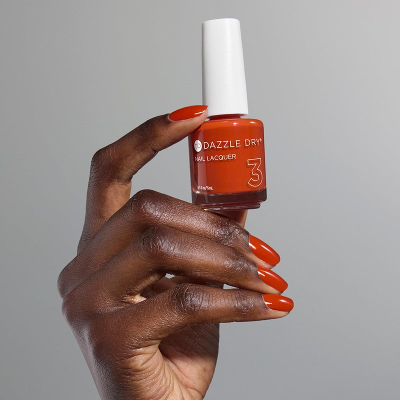 Dazzle Dry Nail Lacquer (Step 3) - Orchard - A vibrant burnt orange. Full coverage cream. (0.5 fl oz)