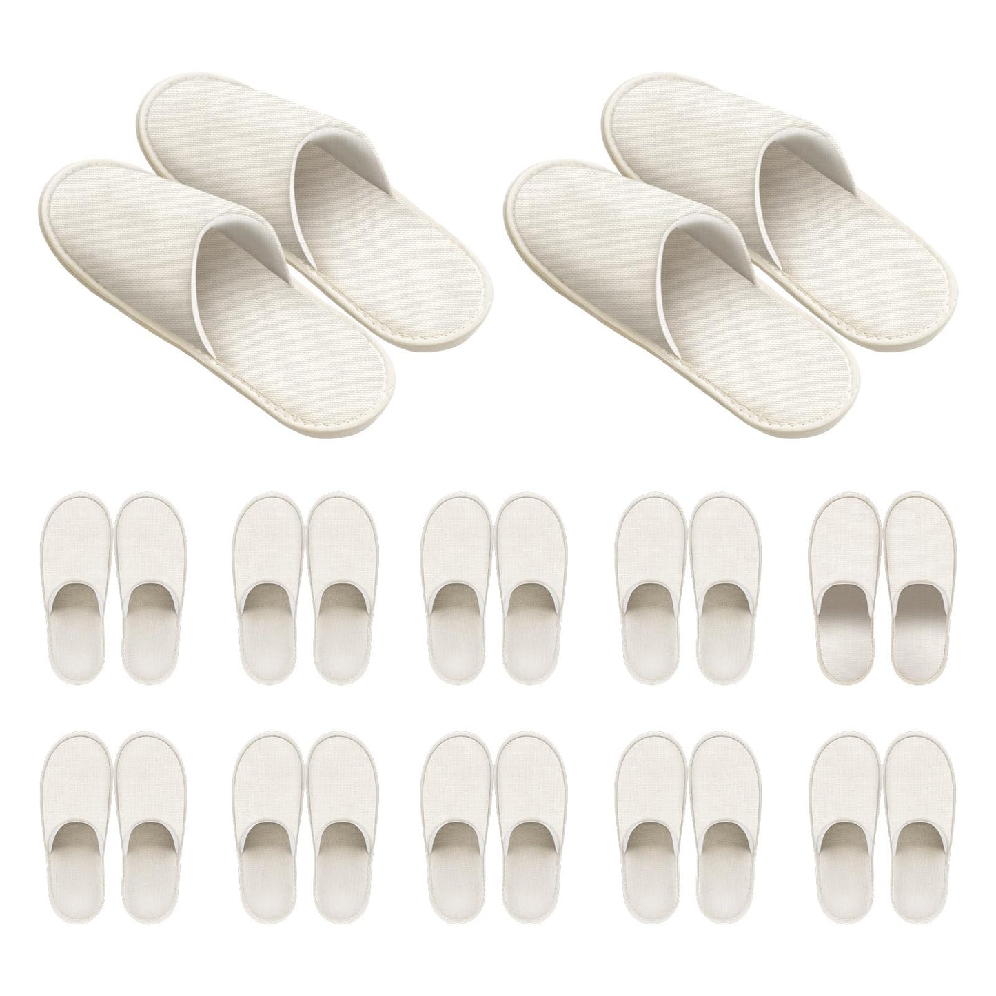 Roucerlin 12 Pairs Non Slip Disposable Slippers for Guest, Reusable Spa Slippers, Closed Toe Guest House for Men Women Home Hotel Bathroom Bedroom Wedding, Yellow