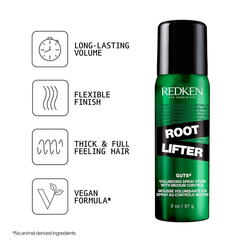 Redken Root Lifter Volumizing Spray Foam - Body, Volume & Anti-Frizz Protection | For All Hair Types