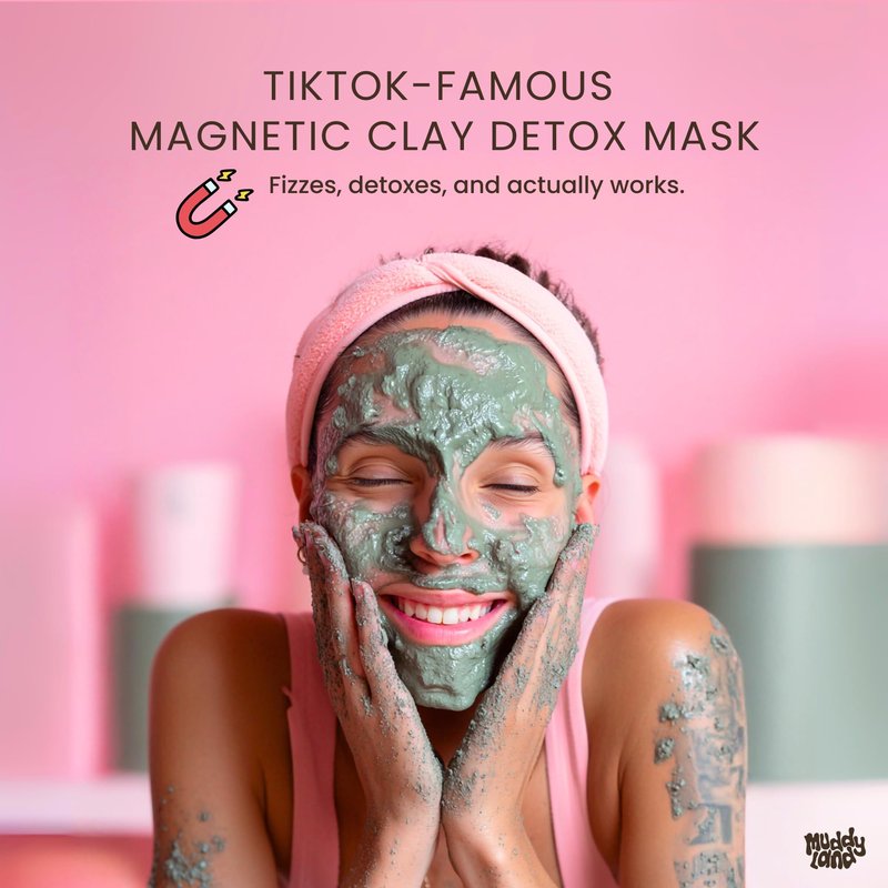 Bentonite Clay Detox Mud Bath Soak & Full Body Mud Mask - Magnetic Clay Bath with Epsom Salt, Body & Face Mask, Gift for Her - Mud Magnet by Muddyland