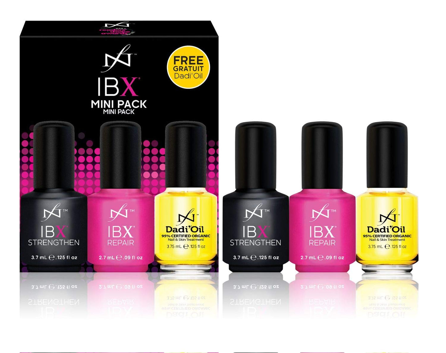 IBX Mini Duo Nail Polish Set - Restorative Dadi Oil for Healthy Nails | Perfect for Nail Care