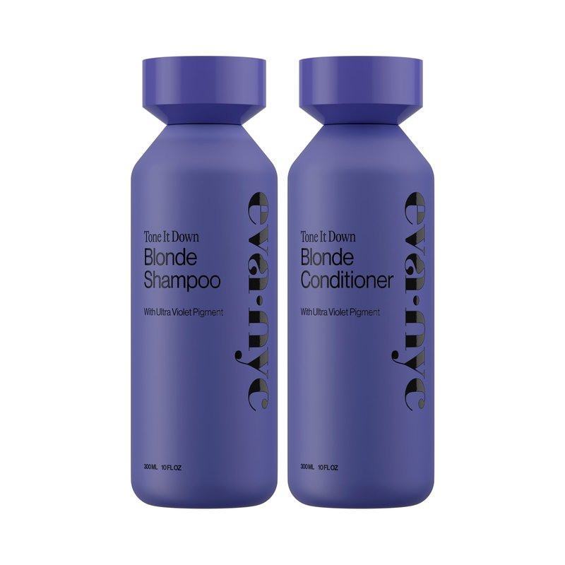 Eva NYC Purple Shampoo and Conditioner Set - Gentle, Anti-Brass Formula for Blonde, Gray, and Lightened Hair - Adds Shine, Softens, and Deep Conditions - Ginger Rose Scent - 10 fl oz (Pack of 2)