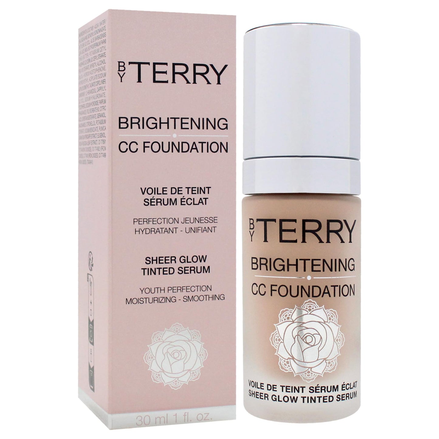 By Terry Brightening CC Foundation, Hydrating Serum Foundation, Ultra-Sheer Finish, Vegan & Cruelty-Free, 4N, Medium Neutral
