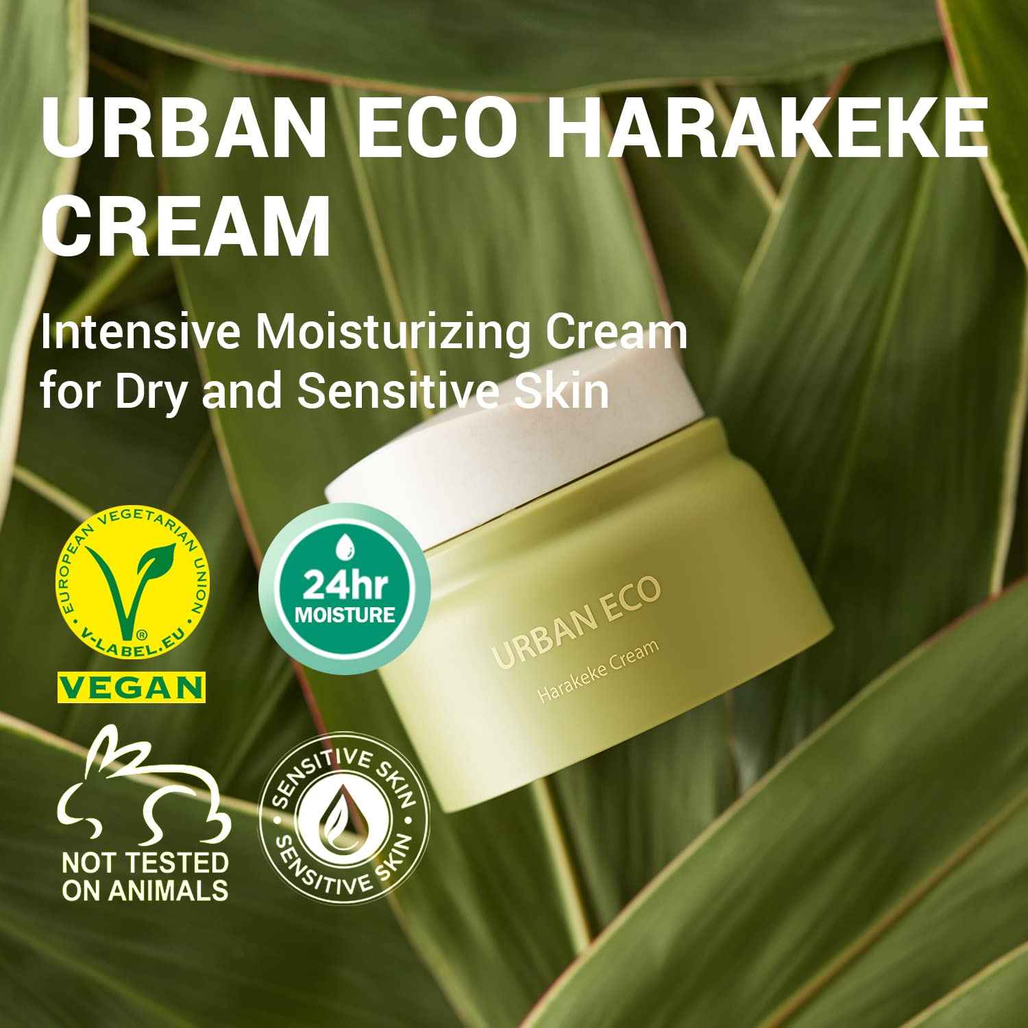 THESAEM Urban Eco Harakeke Cream 1.69oz. – Vegan Face Moisturizer with Harakeke Extracts and Hyaluronic Acid - Soft Melting Texture Facial Cream for Hydration and Intense Nourishment