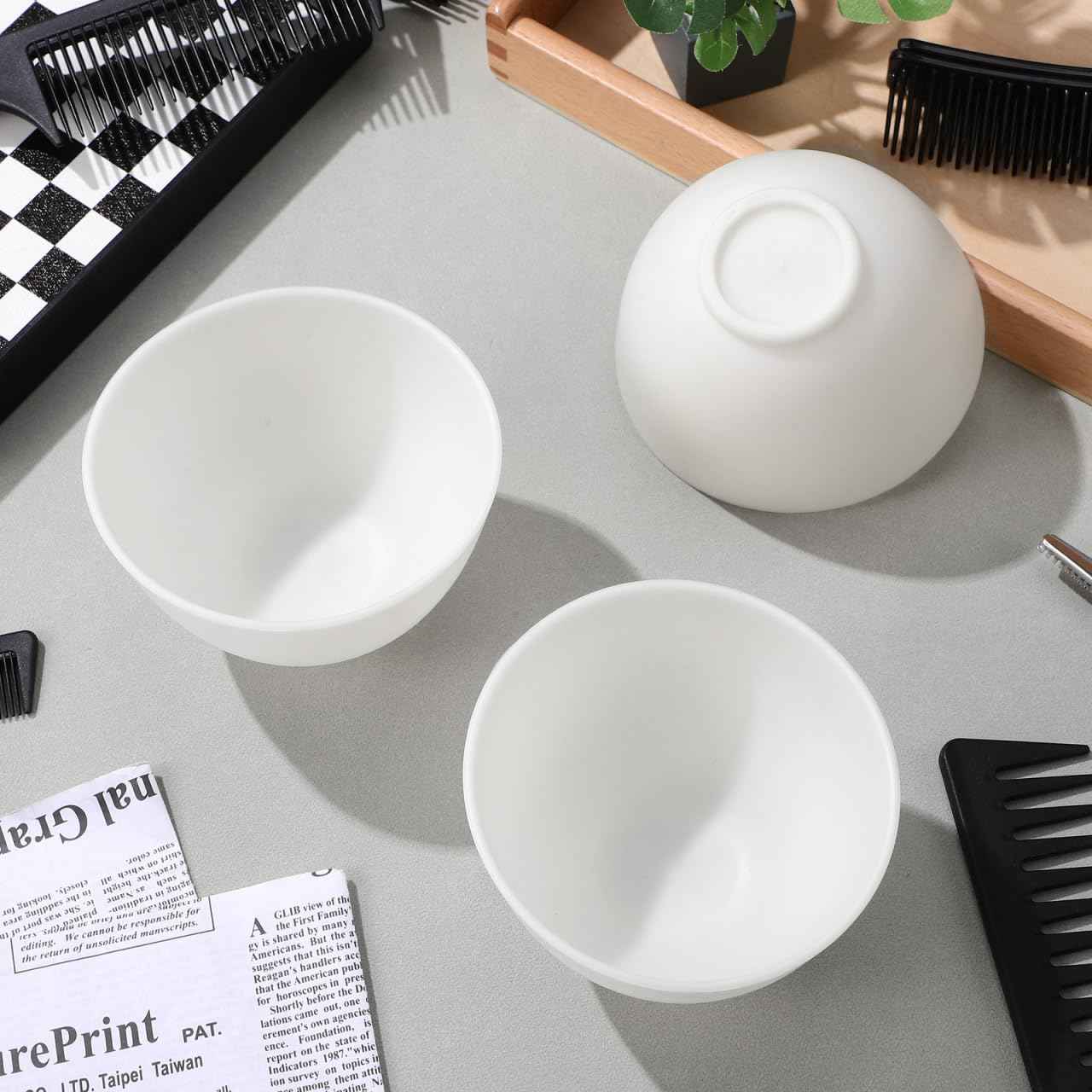 minkissy 5PCS DIY Face Mask Mixing Bowl Silicone Mask Bowl Silicone Facial Mask Mixing Bowl Cosmetic Mud Stirring Bowl Silicone Bowl Cosmetic Beauty Tool for Home Salon White