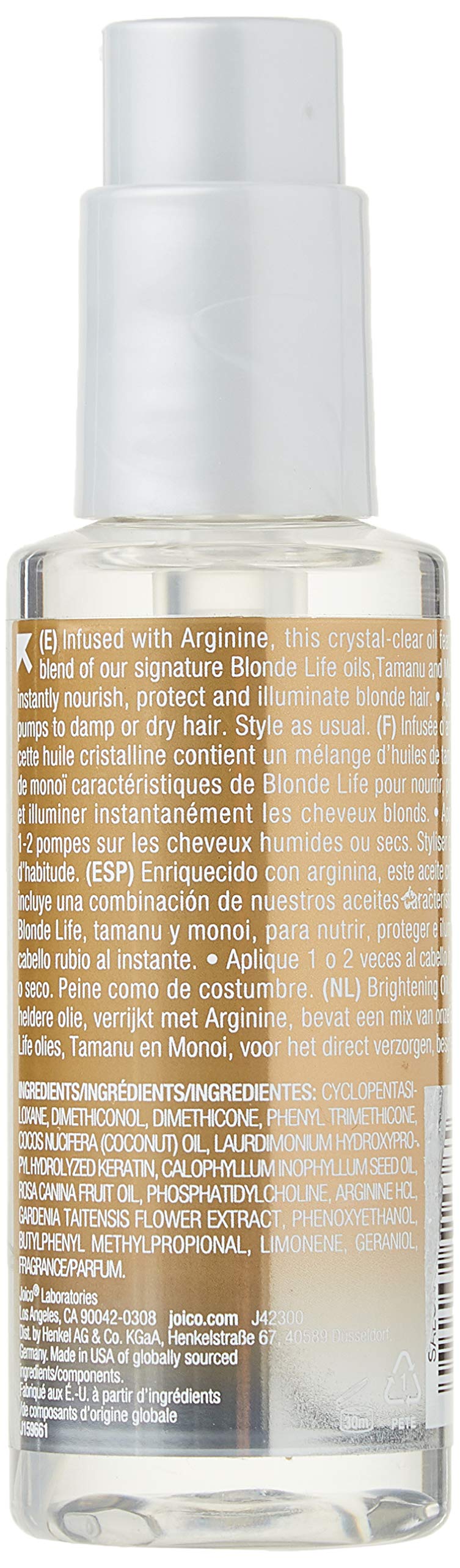 Joico Blonde Life Brilliant Glow Brightening Oil 3.4 fl oz