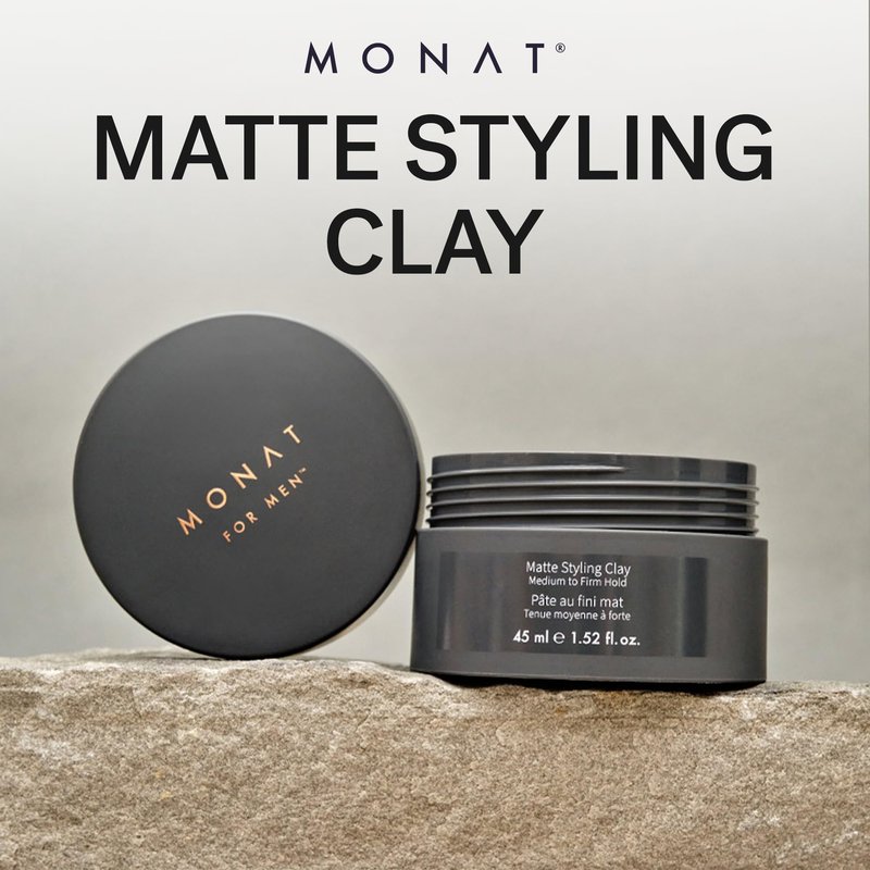 MONAT Matte Styling Clay for Men - Water and Clay-Based Hair Paste to Create Thicker-Looking Hair, Easy-to-Shape Net Wt. 45 ml / 1.52 fl. oz.