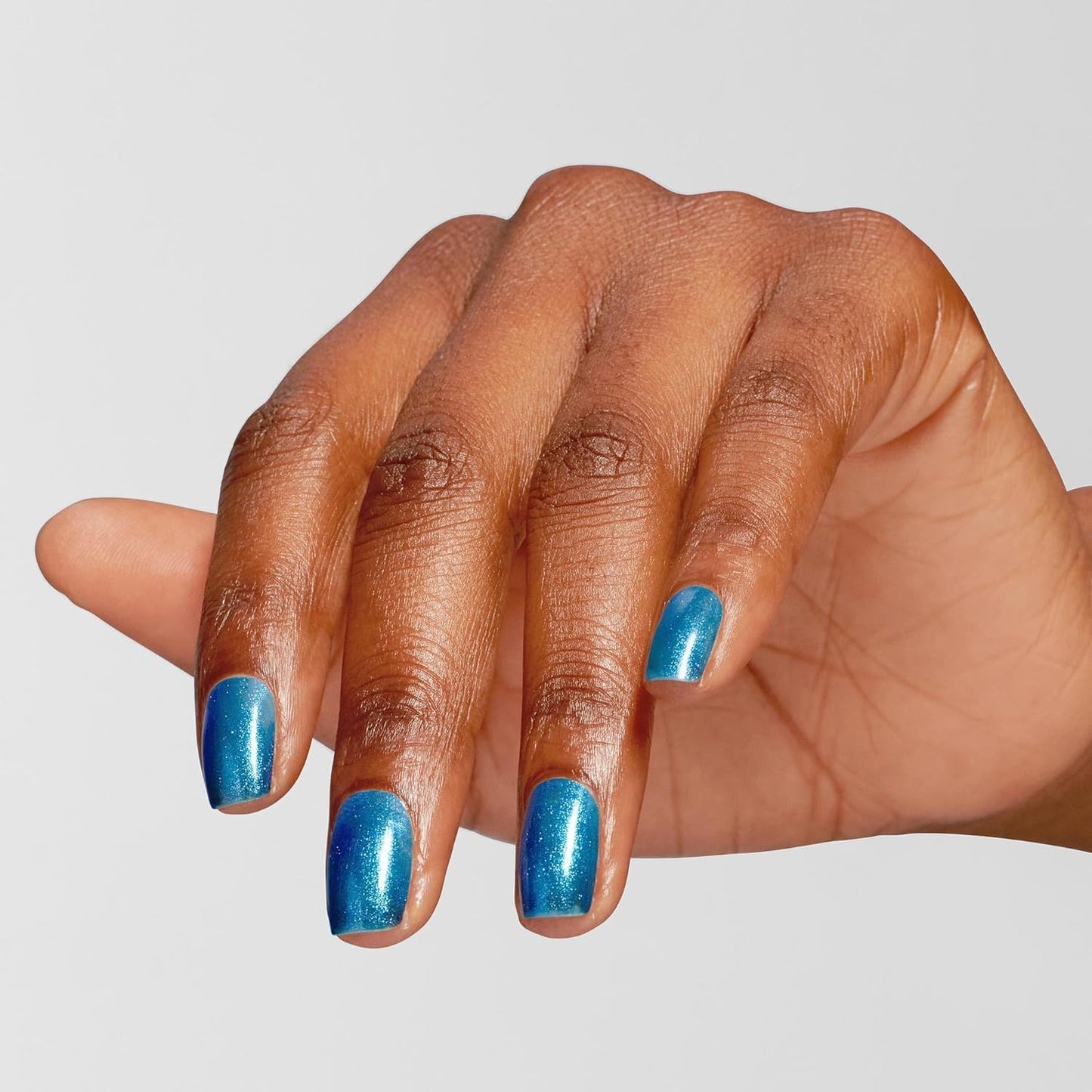 OPI Infinite Shine Do You Sea What I Sea? | Opaque Bright Blue Shimmer Long Wear Gel Like Nail Polish | Vegan, Long Lasting, Streak Free