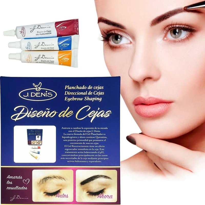 J. Denis Professional Eyebrow Lamination Kit | Laminado y Planchado de Cejas Kit Permanente