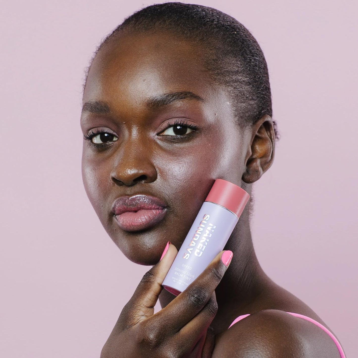 Naked Sundays SPF 50 Glow Balm Multi-Tasking Blush Stick, Dusty Rose