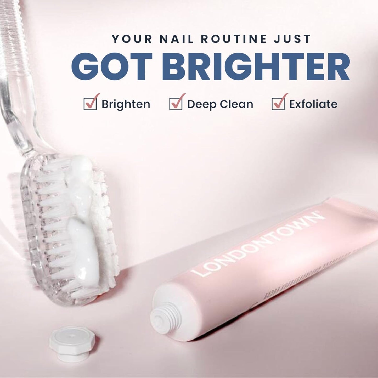 Brightening Nail Scrub - LONDONTOWN Mani Bright Whitener for Hands & Feet | 1.5 fl oz