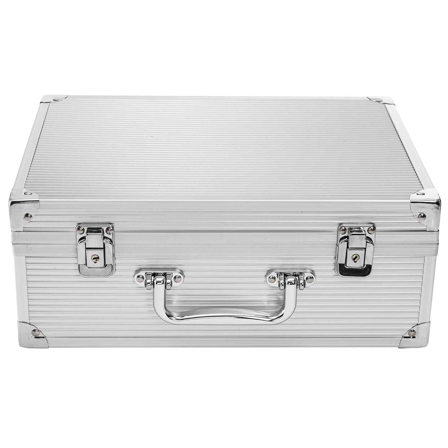 DEAYOU Tattoo Kit Box, Tattoo Machine Case with Lock Key and Sponge, Aluminum Alloy Tattoo Storage Organizer Carrying Case for Tattoo Equipment and Supplies, Makeup Tools, Travel, 12.2" x 9.4" x 5.1"