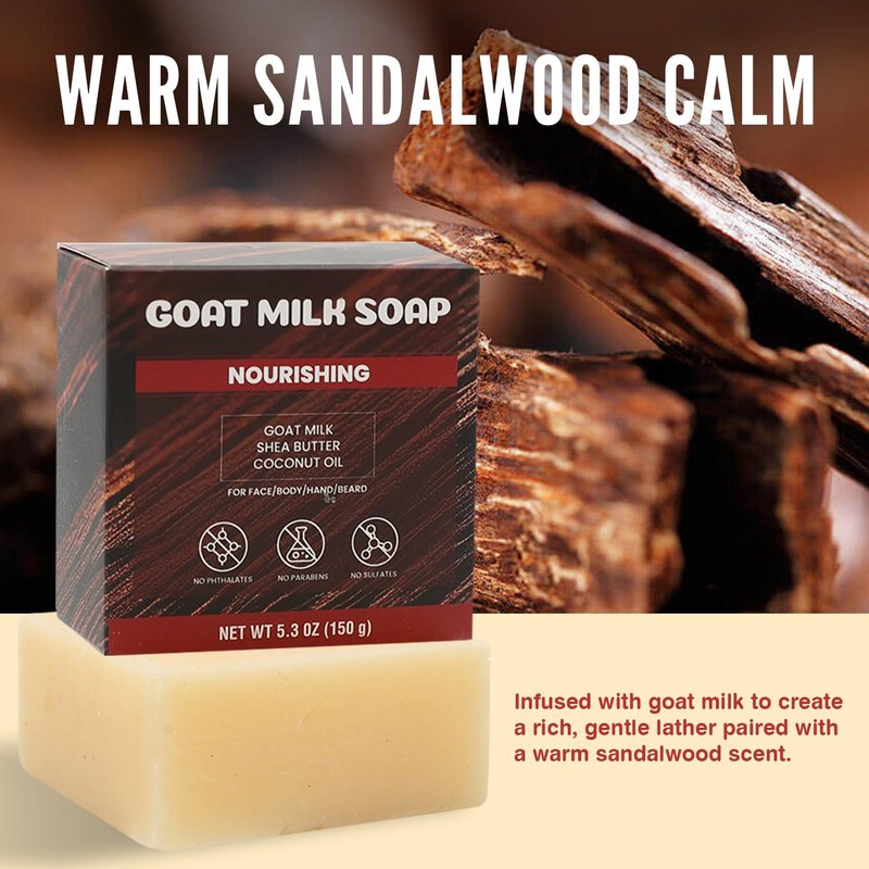 Rinse & Robust Men’s Soap Bar for Men – Natural Mens Soap – Warm Sandalwood Calm – Gentle, Moisturizing Cleanse – Smooth, Comforting Scent – All Skin Types – 5.3 oz (4-Pack)