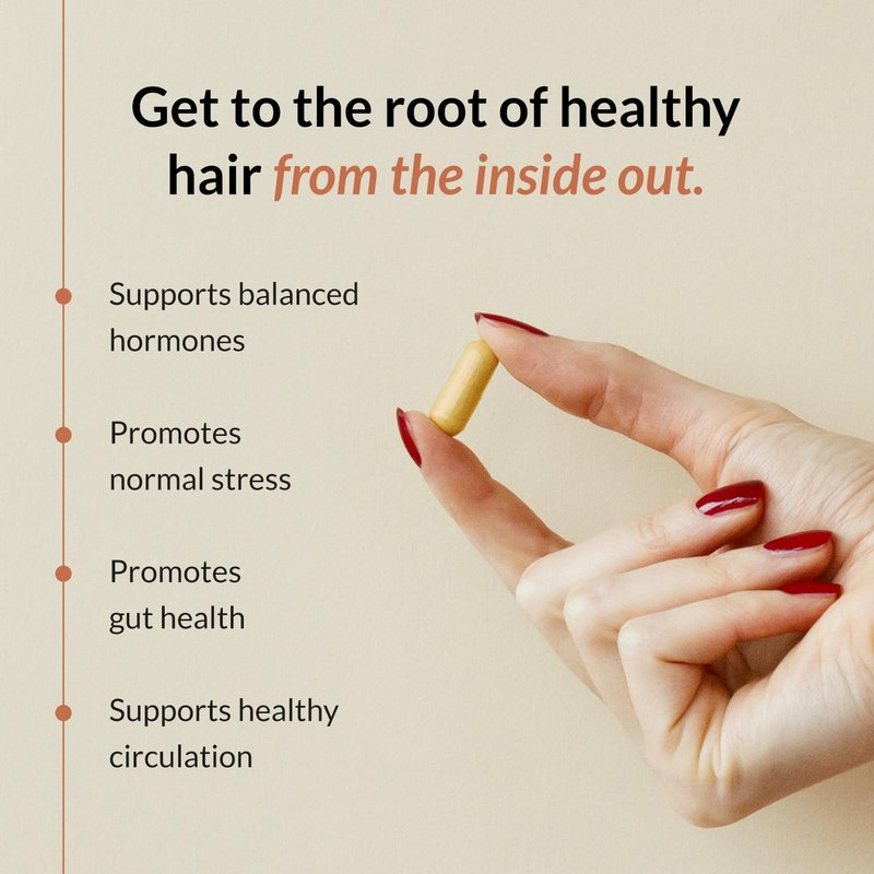 FullyVital Hair Growth Supplement for Women, Ages 35 and Up, Science-Backed Hair Vitamins for Thicker, Fuller Hair with Biotin, Saw Palmetto - Dermatologist Recommended (1 Month Supply, Vegan)