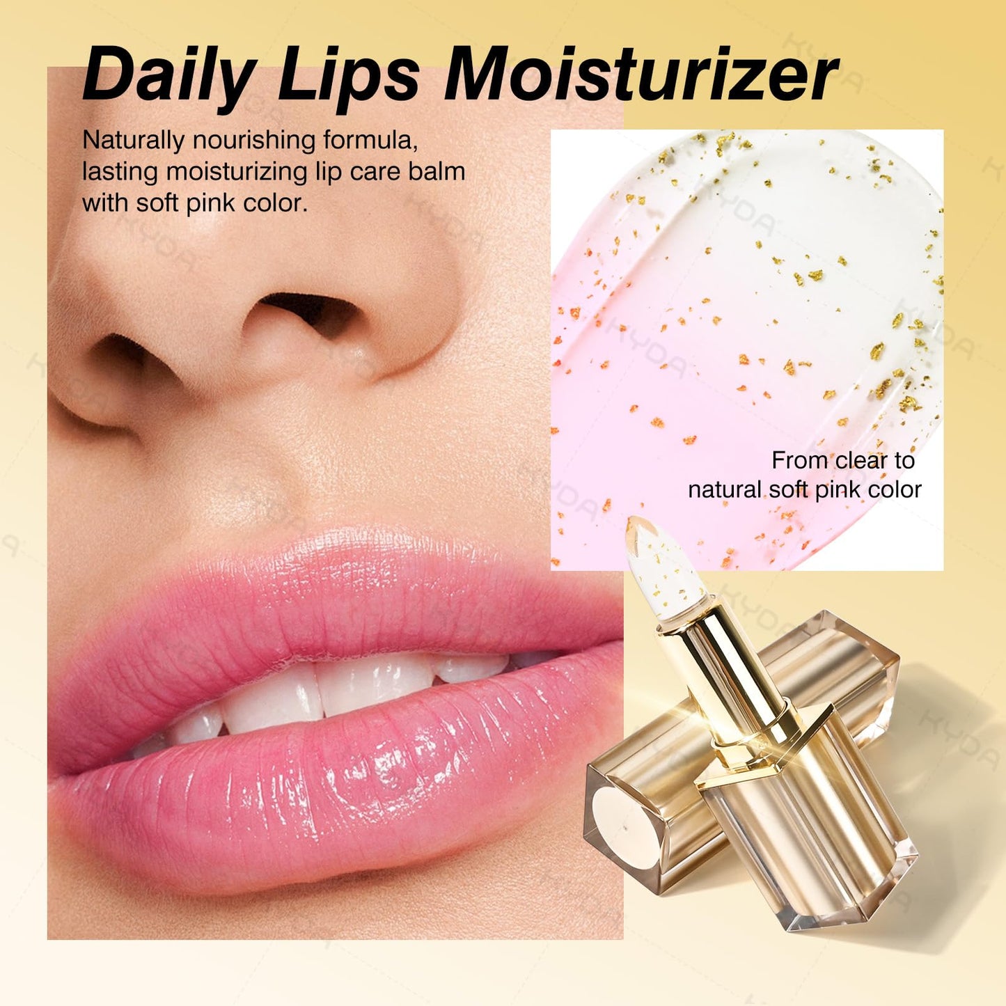 KYDA 2Pcs Transferproof Color Changing Lipstick for Mature Skin, pH Adjusting Lipstick for Personalized Color, Long Lasting Moisturizing Tinted Lip Balm, Hydrating & Non-Sticky, All Skin Tones