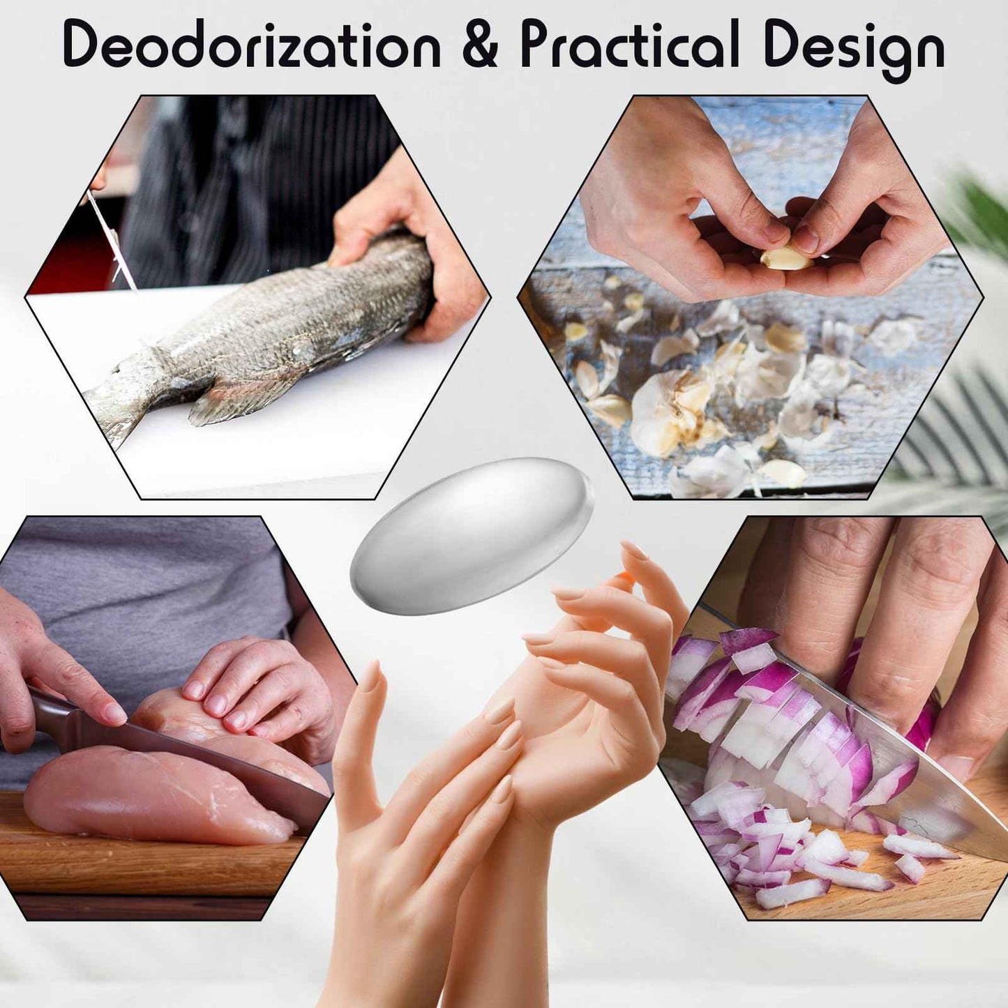 Conelist 10 Pack Stainless Steel Soap Bar, Deodorant Metal Soap Bar Silver Soap Odor Remover Wash Your Hands to Remove Smell Like Onion, Fish or Garlic