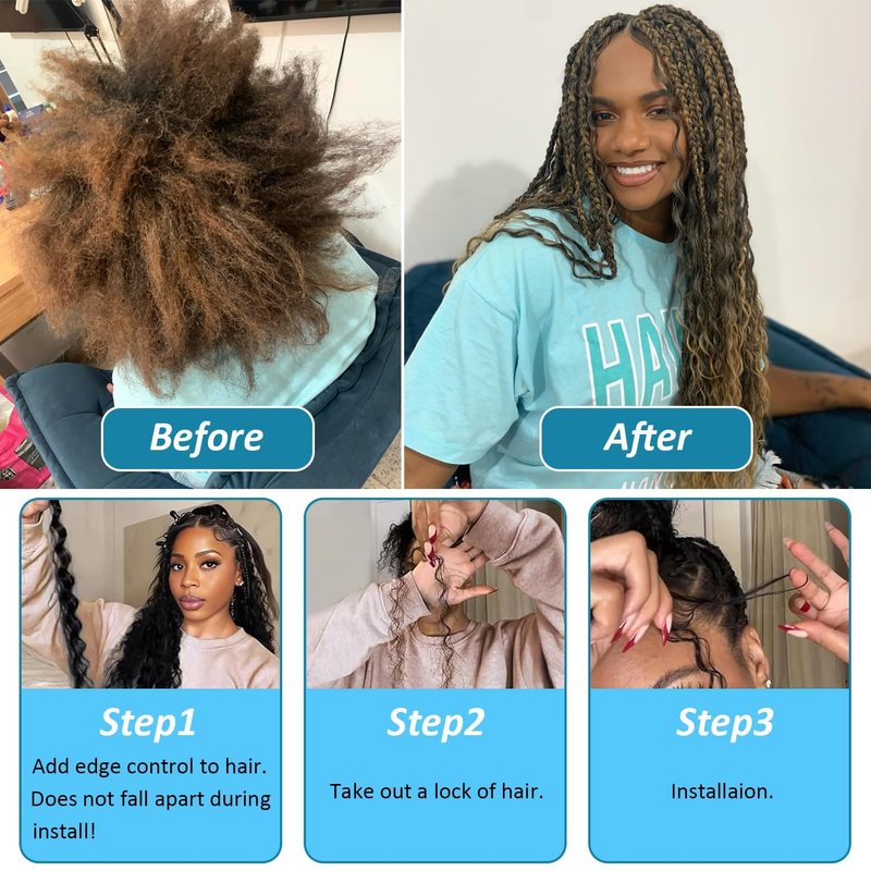 P4/27 Blonde Human Braiding Hair Deep Wave Bulk 20 20 20 Inch Unprocessed Brazilian Virgin Hair Highlight Brown Deep Curly Braiding Hair Extensions 3 Bundle 50 Gram Per Bundle