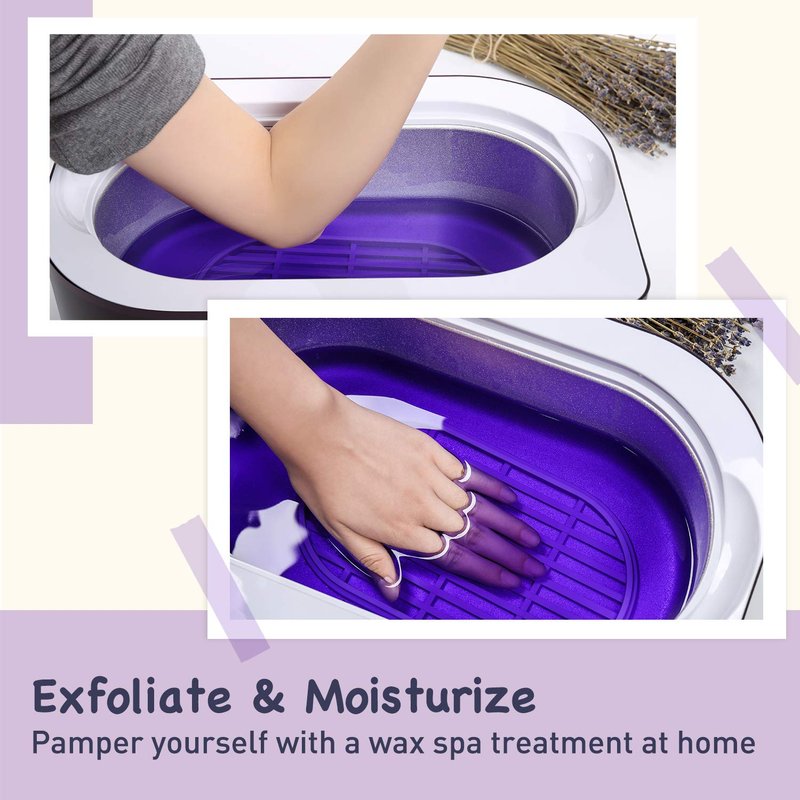 Paraffin Wax Machine for Hands & Feet - 4000ml Hypoallergenic Bath for Arthritis Relief | Elegant Dark Purple Design