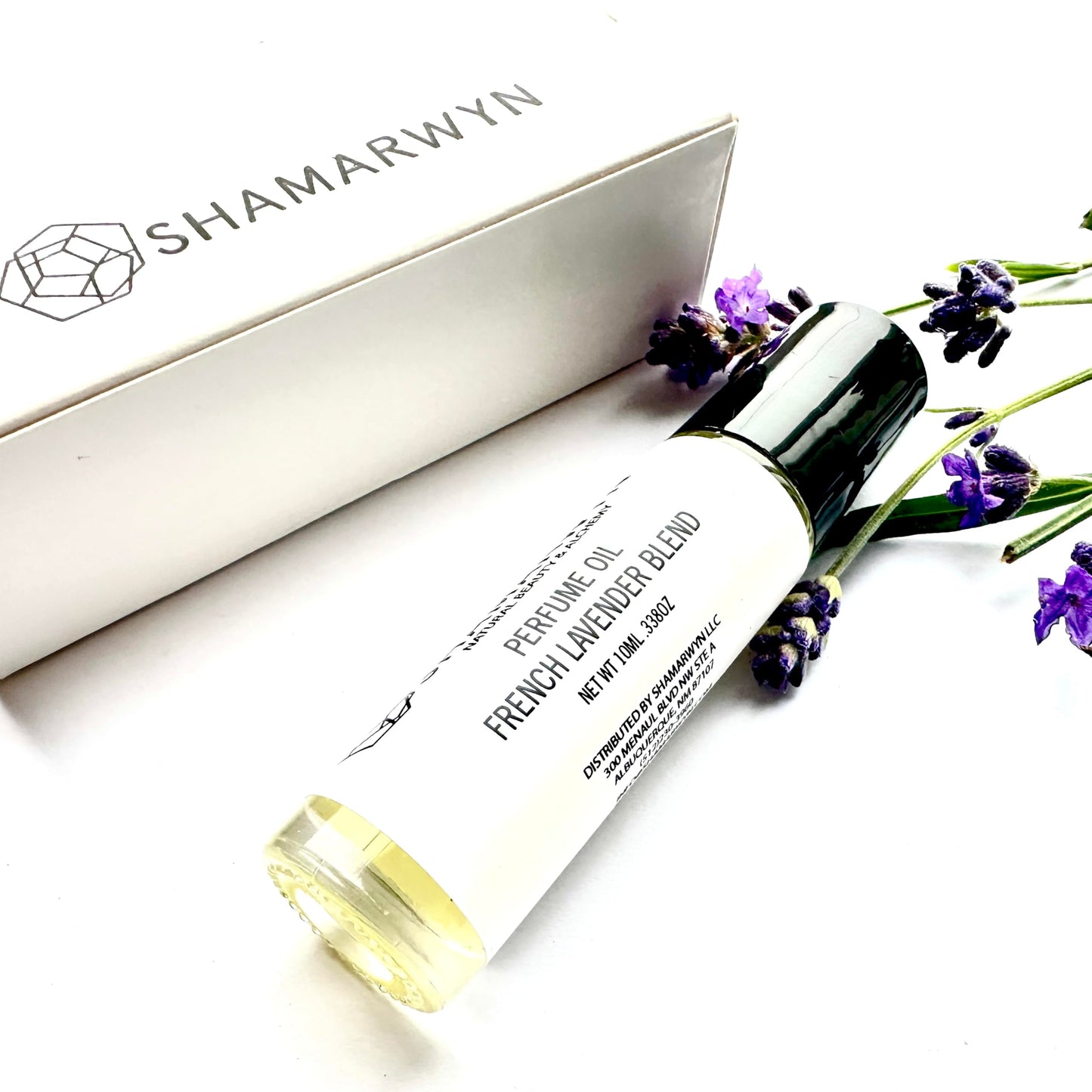 shamarwyn French Lavender Zen Blend Perfume Oil, Organic Jojoba Base with Botanical Lavender, Orange, Wild Marjoram & Frankincense Pure Essential Oils 10ML