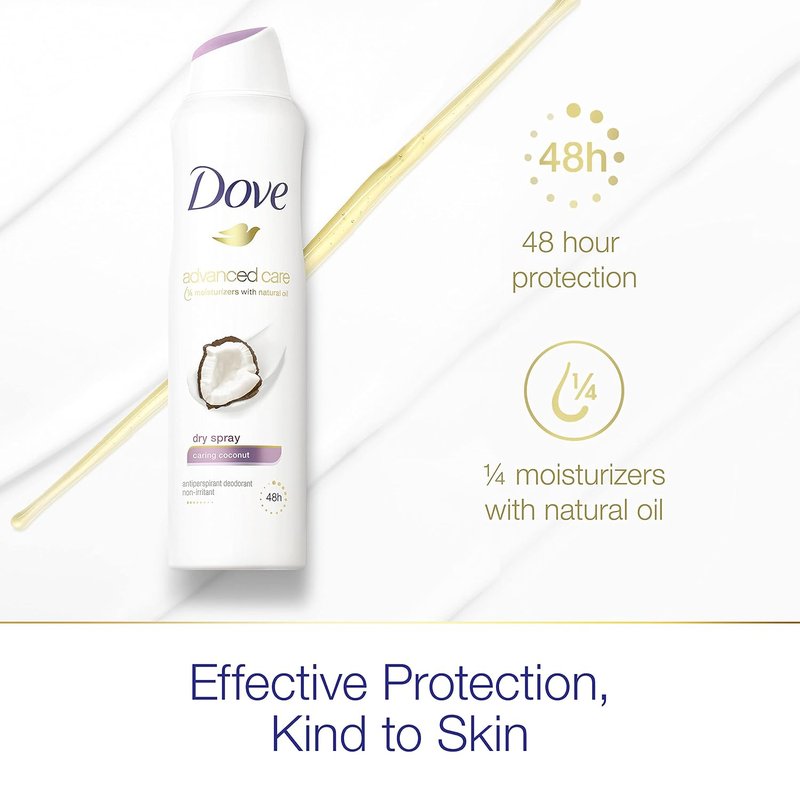 Dove Advanced Care Antiperspirant Deodorant - Caring Coconut | 48-Hour Protection, 3.8 oz, 3 Count