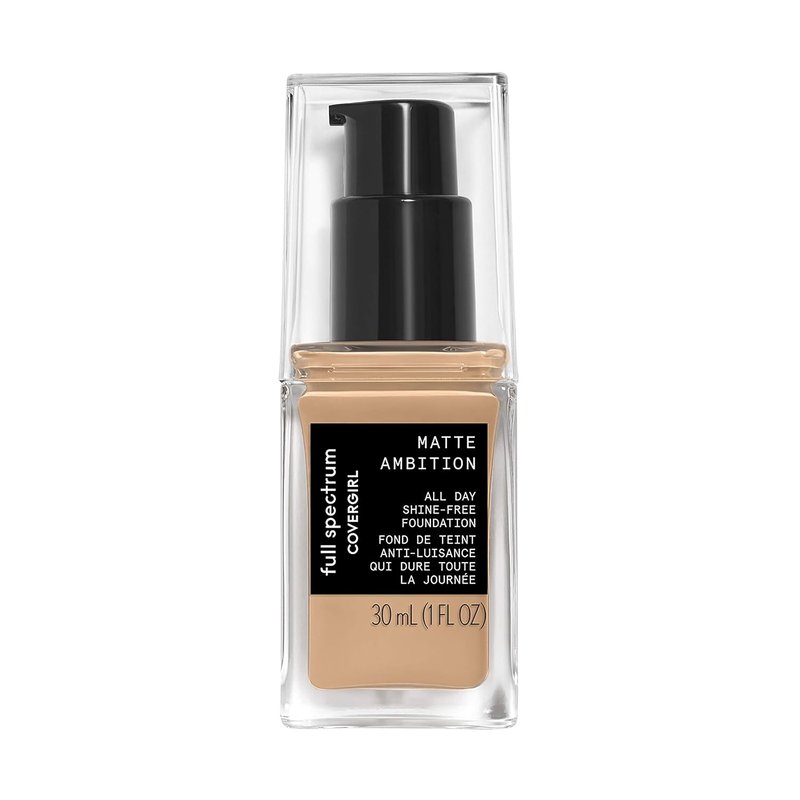 COVERGIRL Matte Ambition Foundation - Long-Lasting Coverage, Medium Cool 1 | 1.01 Ounce