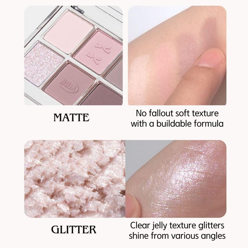 BBIA Essential Eye Palette - Buildable Matte & Shimmer Eyeshadow | Warm Cool Natural Shades (01 Your Mauve)