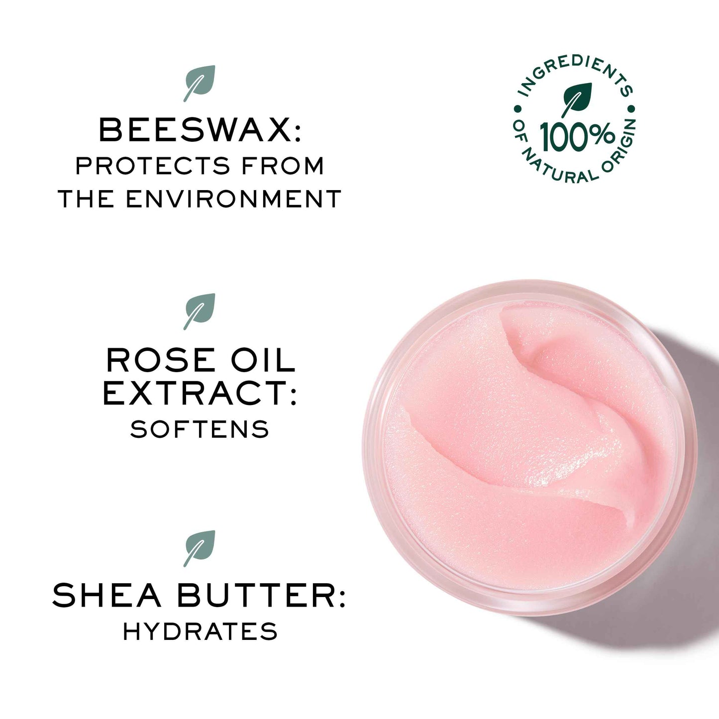 NUXE Very Rose Organic Lip Balm, 100% Natural Moisturizing Treatment for Dry Lips With Shea Butter & Beeswax, 0.52 Oz