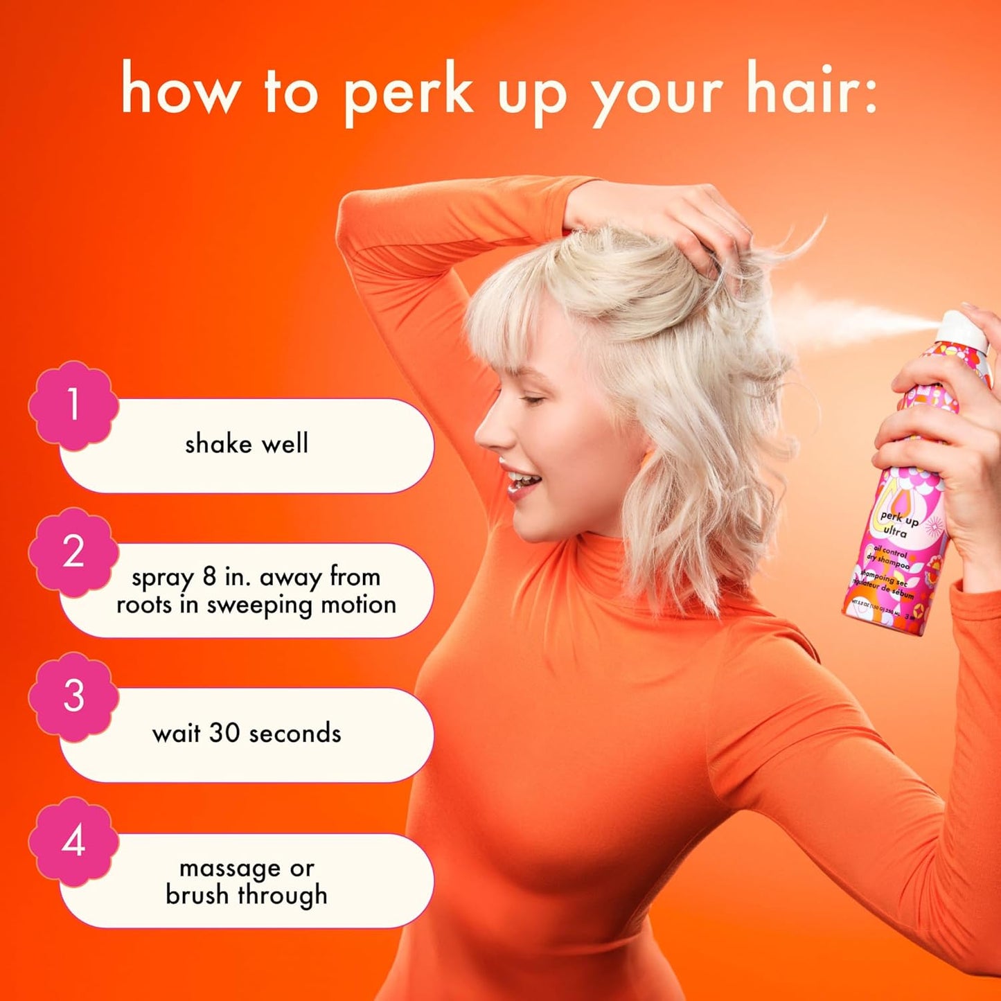 Amika Perk Up Dry Shampoo - Oil Control & Scalp Refreshing Formula | For All Hair Types, Extra Oily Scalps