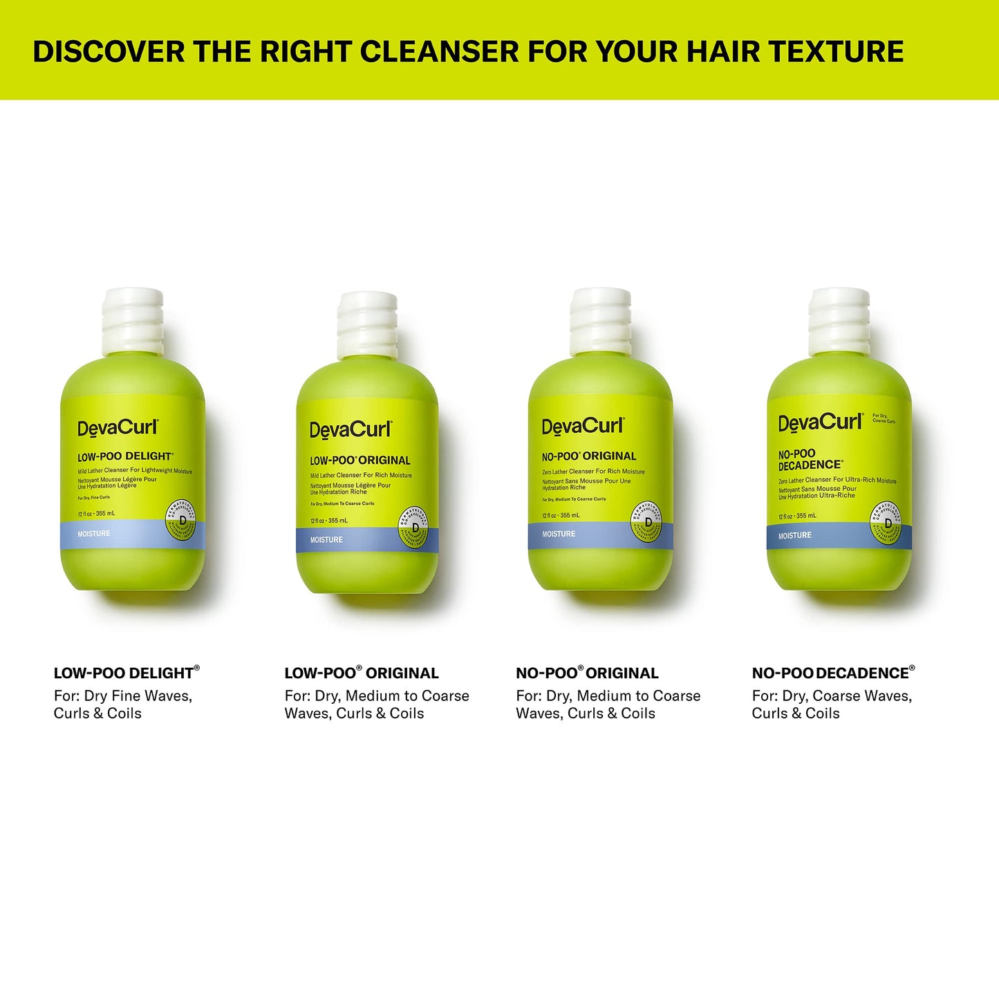 DevaCurl No-Poo Original Non-Lathering Cleanser for Rich Moisture, 3 fl. oz