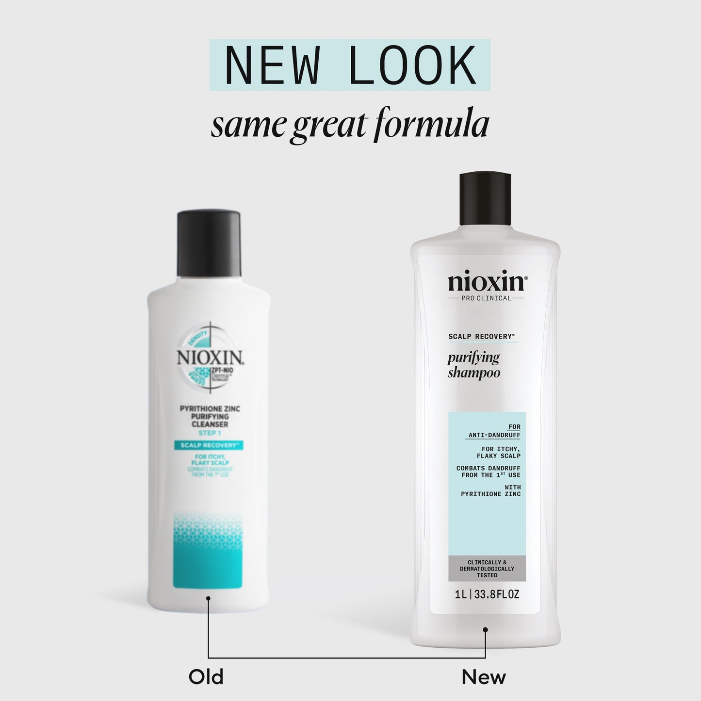 Nioxin Scalp Recovery Purifying Shampoo | For Dandruff and Itchy Scalp | With Pyrithione Zinc and Green Tea Extracts| 33.8 Fl oz.