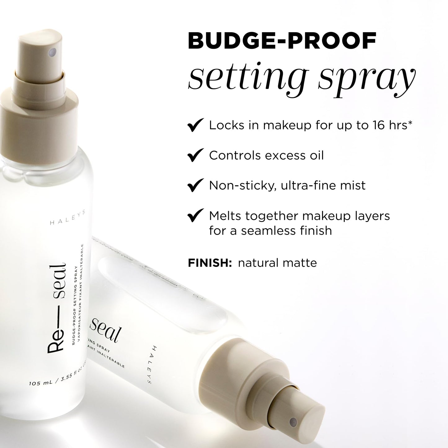 Haleys Re-seal Setting Spray, 16-Hour All-Day Hold, Oil-Control, Hydrating