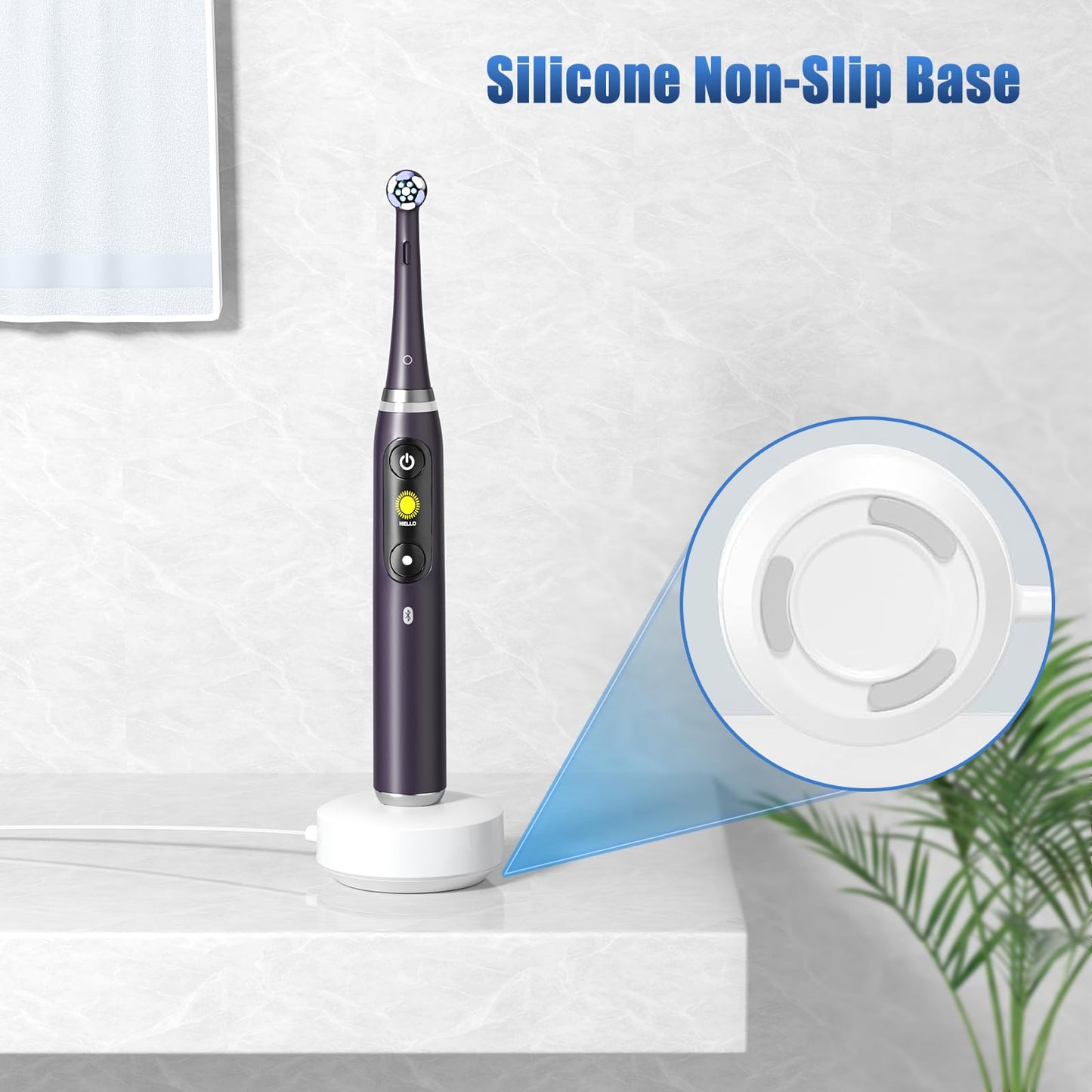 Charger Base Compatible with Braun Oral B iO Series7, 8, 9 Electric Toothbrush, Replacement 3768 Magnetic Power Supply Charging Cord