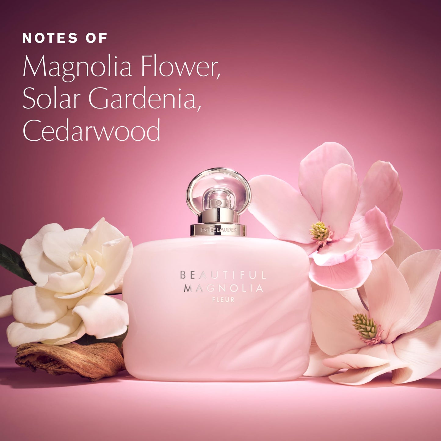 Estée Lauder Beautiful Magnolia Fleur Eau de Parfum Spray with Notes of Lush Magnolia, Solar Gardenia Accord & Serene Cedarwood | Perfumes for Women, 3.4 Fl Oz