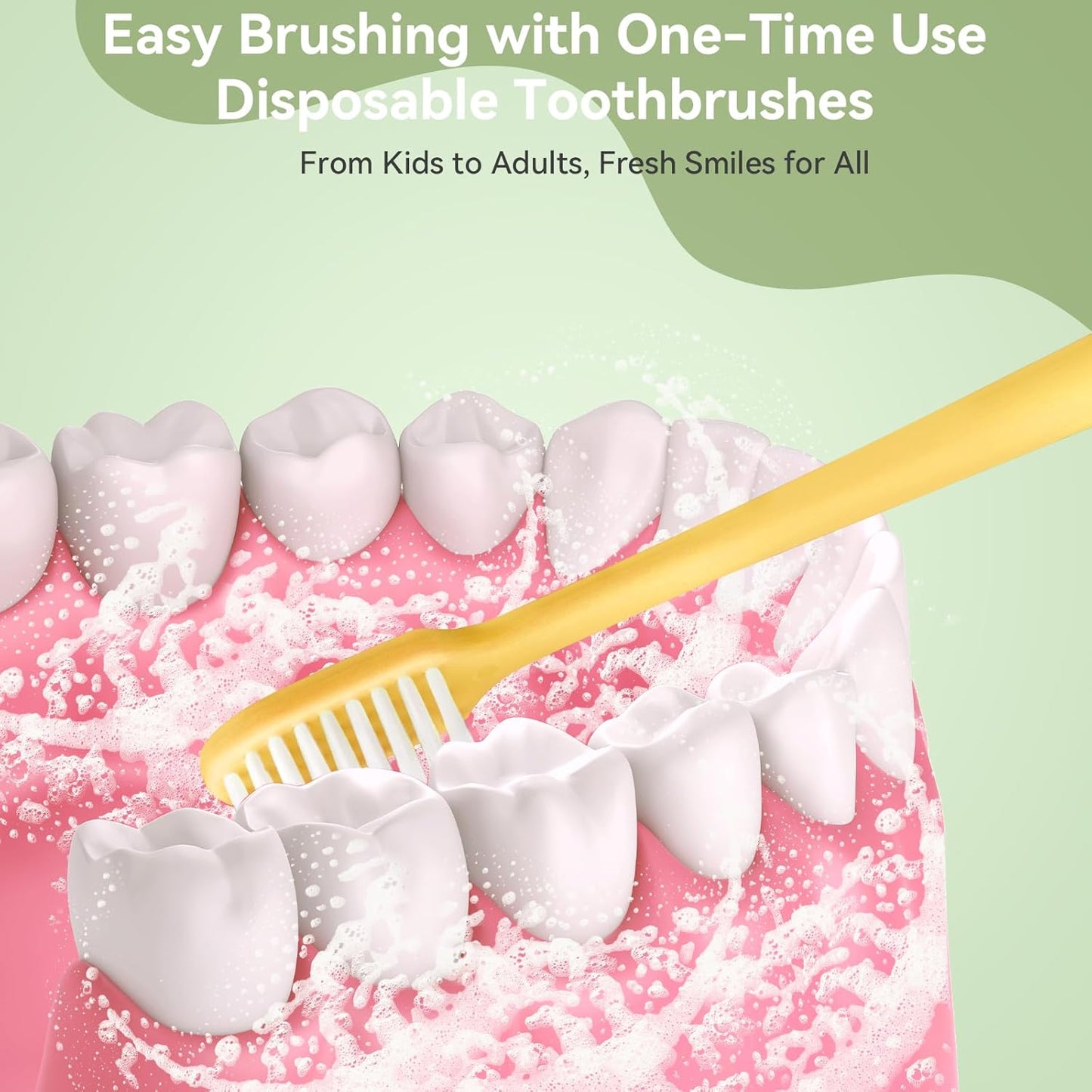 Disposable Toothbrushes Bulk - 200 Pack Individually Wrapped Soft Bristles | Travel, Hotel, Dental Office, Emergency Hygiene, 5 Colors