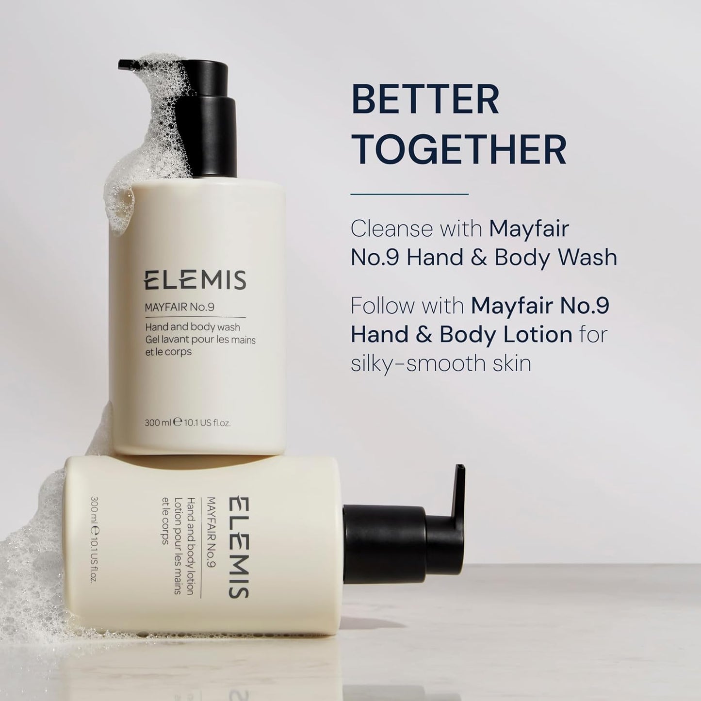 ELEMIS Mayfair No.9 Hand & Body Wash | Hydrating & Refreshing 300ml, Biodegradable & Refillable