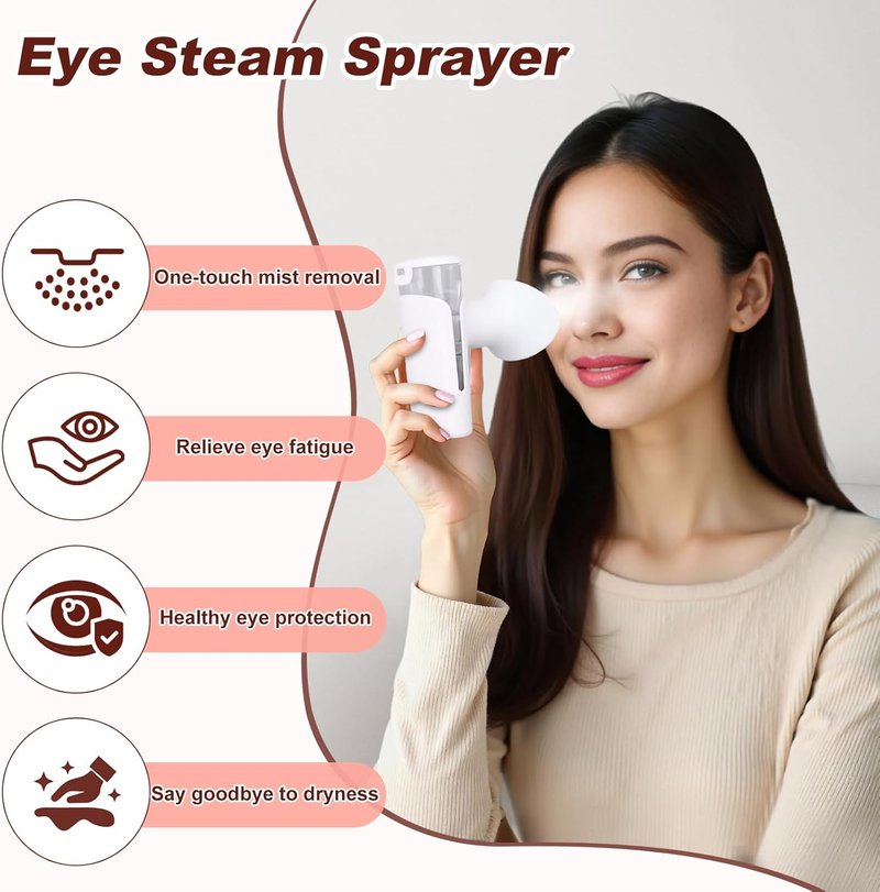 Mini Eye Steam Sprayer - Portable Eye & Face Hydration Soother with 3 Adjustable Temperatures | Moisturizing & Cleaning Device