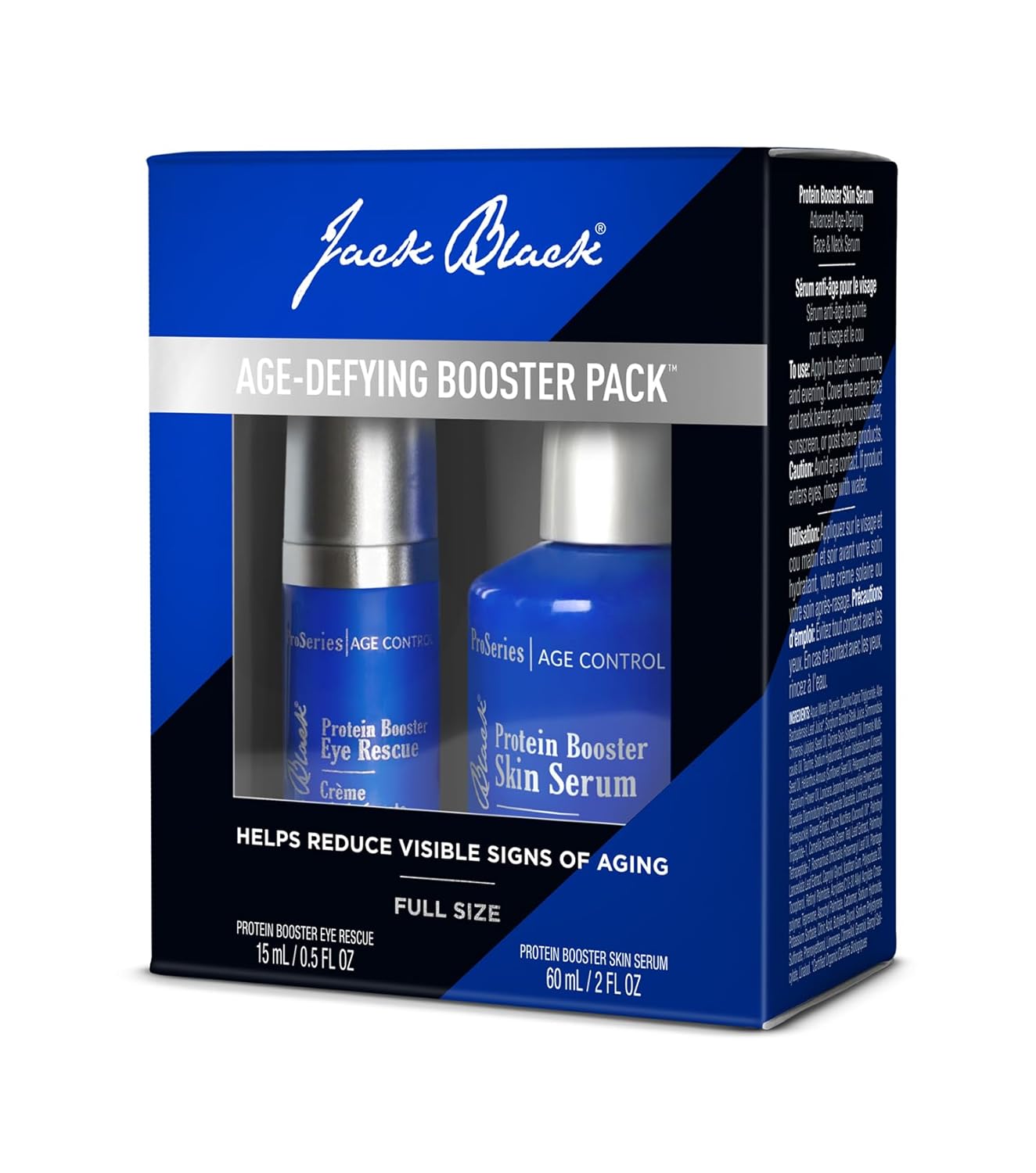 Jack Black Protein Booster Skin Serum - Anti-Aging Peptide & Antioxidant Face Serum for Men | 1.7 oz