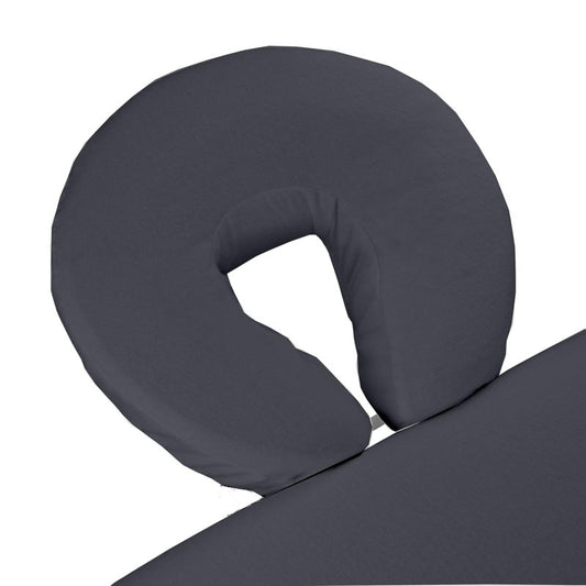 Pack of 10, Premium Microfiber Face Cradle Covers - Ultra Soft Fitted Massage Table Cradle Cover, Spa Table Headrest Protectors (Dark Grey)