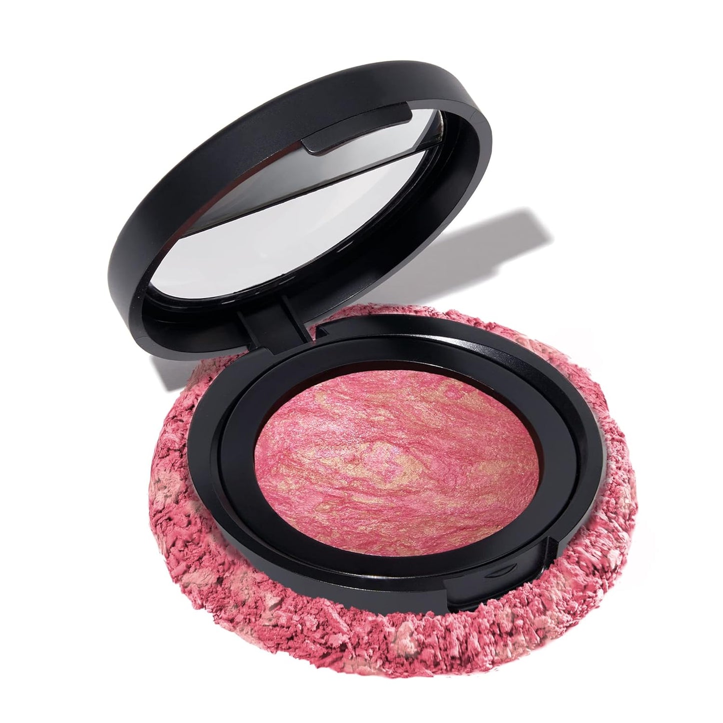Laura Geller Baked Blush-n-Brighten | Sunlit Rose with Angled Blush Brush Bundle
