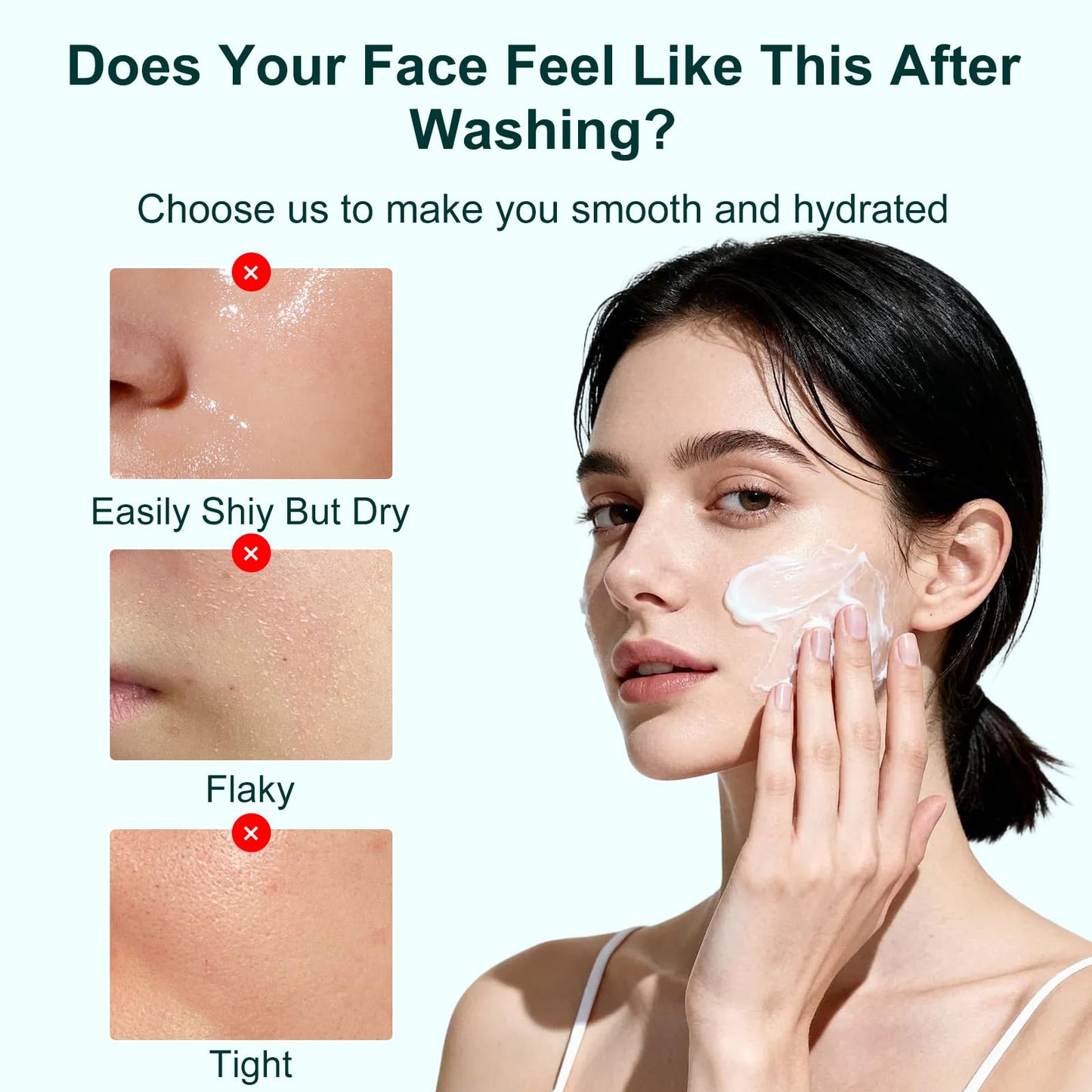Yufot Gentle Facial Cleanser, Glycerin for Hydrating, Gentle Coconut-derived Cleansing Agents, Niacinamide (Vitamin B3) + Zinc PCA for Sebum Control, Ceramide NP + Centella for Calm (5.29oz.)