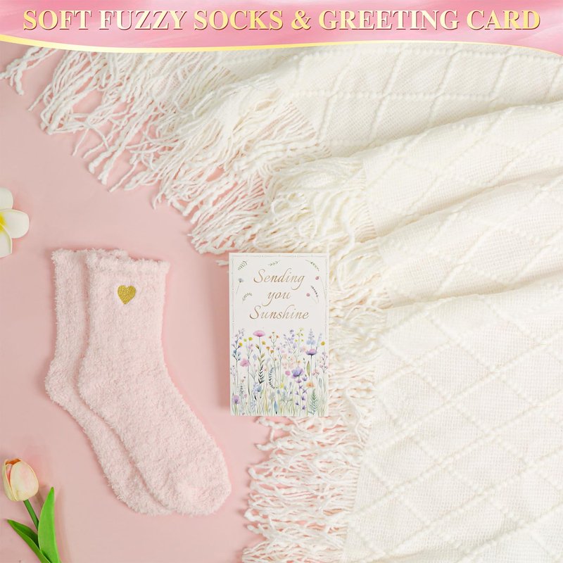 11 PCS Birthday Gifts for Women, Get Well Soon Gift Baskets for Women Self Care Gifts, Spa Care Package After Surgery Thinking of You Sympathy Gift,Gift for Sick Friends Mom w/Blanket