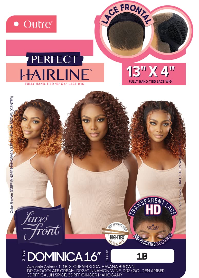 Outre Perfect Hairline 13x4 HD Lace Front Wig DOMINICA 16" (3drff ginger mahogany)
