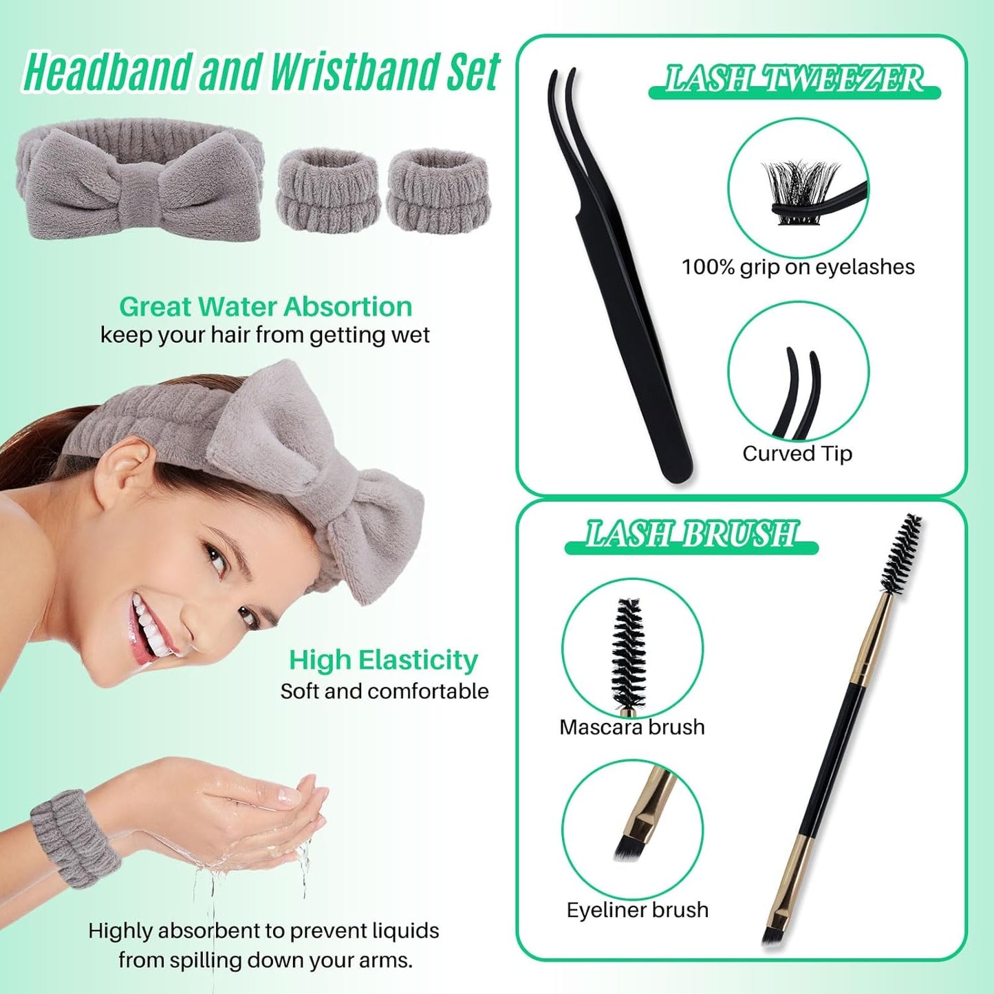Lash Clusters Kit - Wispy Eyelash Extensions with Bond, Seal & Tools | 1170 Pcs, 7 Boxes