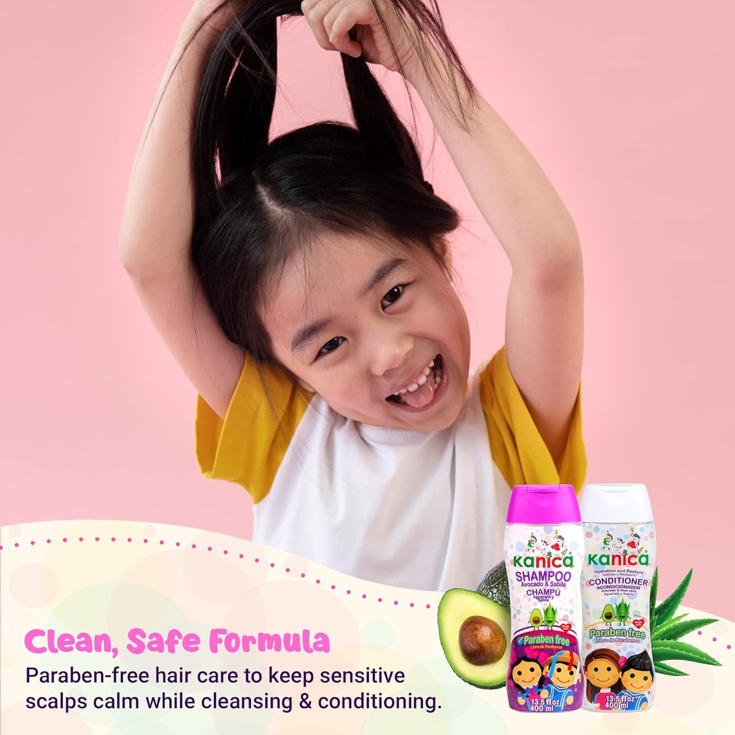 Aloe Vera & Avocado Hair Care Kit - Paraben-Free Shampoo & Conditioner Set | Deep Moisture, 13.5 fl oz Each (Pack of 4)