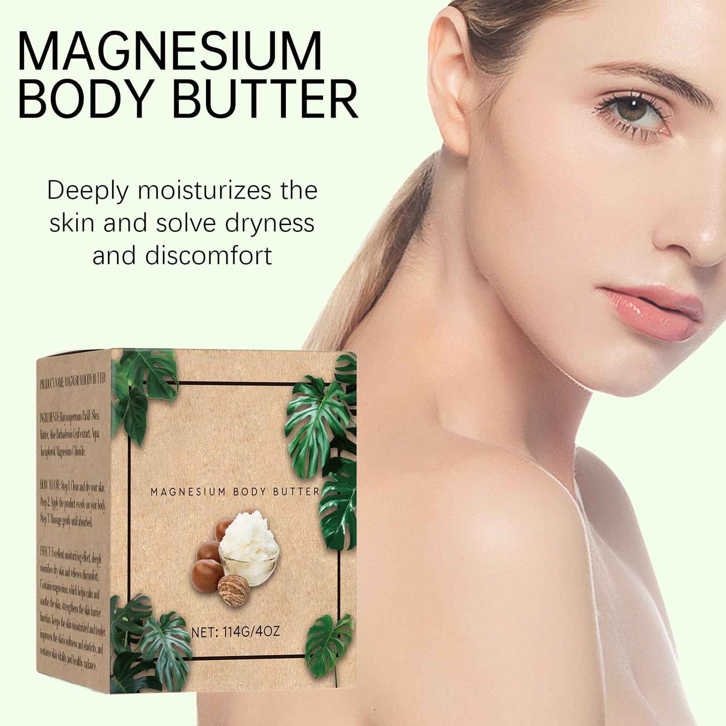 Neuropathy Cream, Magnesium Body Butter, Neuropathy Oasis Lotion, Magnesium Cream for Neuropathy, Deeply Moisturizes Skin, Keep Soft Smooth(114g/2pcs)