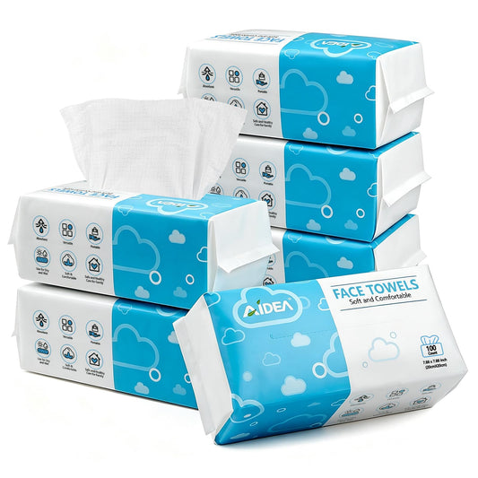 AlDEA Face Towels Disposable-600Ct, Face Towelettes for Sensitive Skin