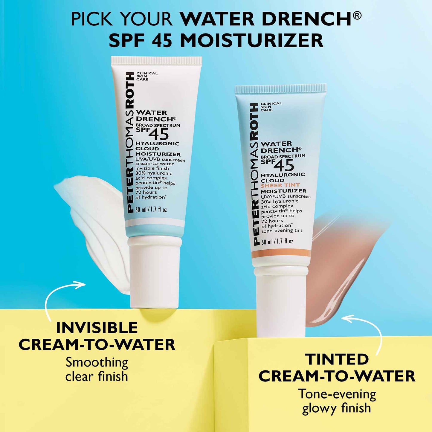 Peter Thomas Roth | Water Drench® Broad Spectrum SPF 45 Hyaluronic Cloud Moisturizer