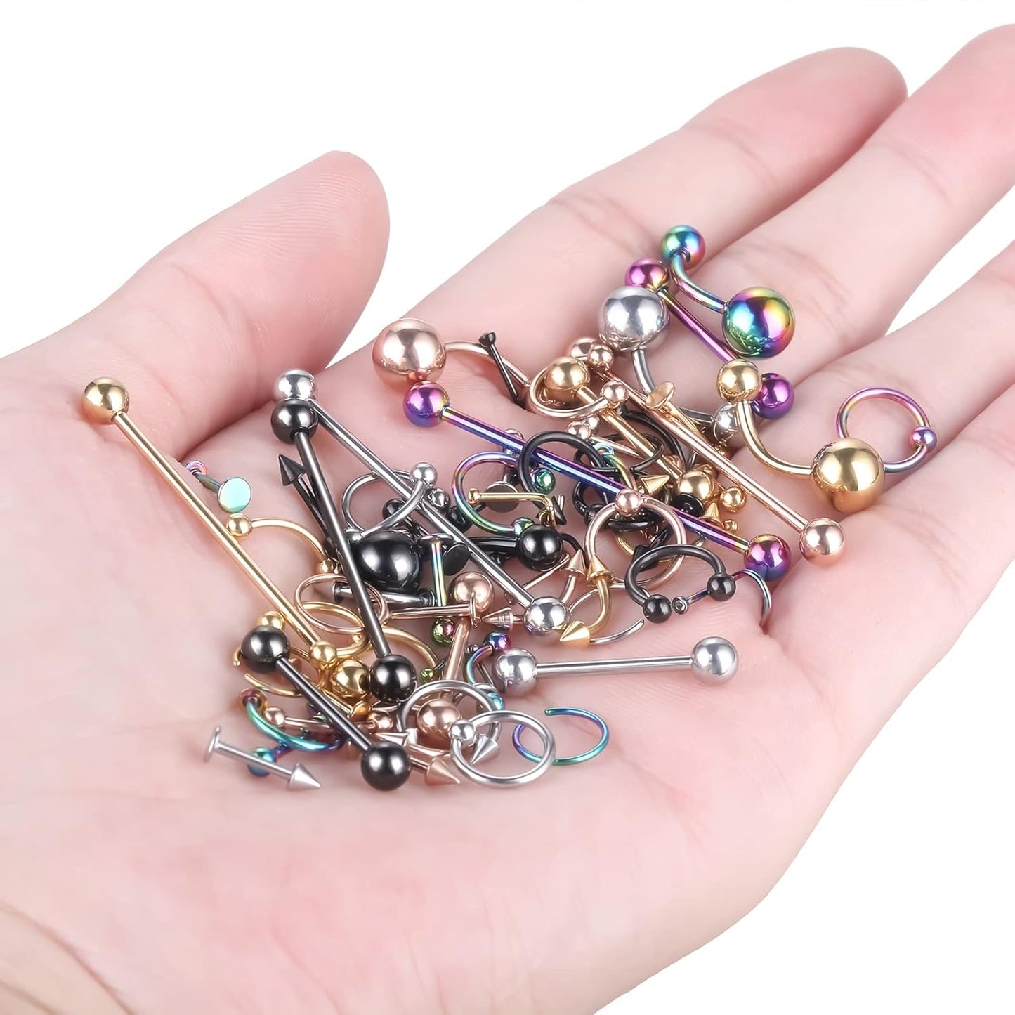 Body Piercing Kit - 120PCS Surgical Steel Jewelry with 14G, 16G, 20G Rings & Tools | Complete Piercing Supplies